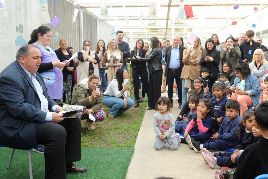 El intendente Poletti, durante la presentación del programa “AventuLEO”. Crédito: Gentileza Municipalidad