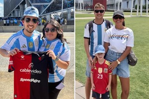 Los santafesinos presentes en Atlanta para alentar a la Selección Argentina. Crédito: El Litoral
