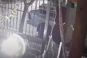 El momento del robo en Carlos Paz.