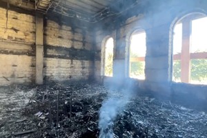 An interior view of Derbent synagogue following an attack by gunmen and a fire, in Derbent in the region of Dagestan, Russia June 24, 2024, in this still image taken from video. Head of the Dagestan region Sergei Melikov via Telegram/Handout via REUTERS ATTENTION EDITORS - THIS IMAGE HAS BEEN SUPPLIED BY A THIRD PARTY. NO RESALES. NO ARCHIVES. MANDATORY CREDIT.