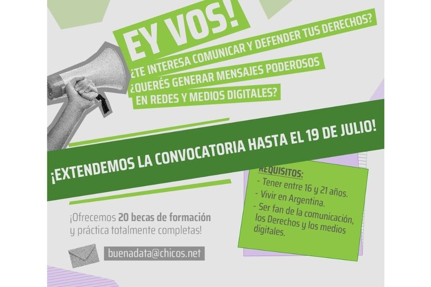 Chicos.net extiende la convocatoria para Buena Data.