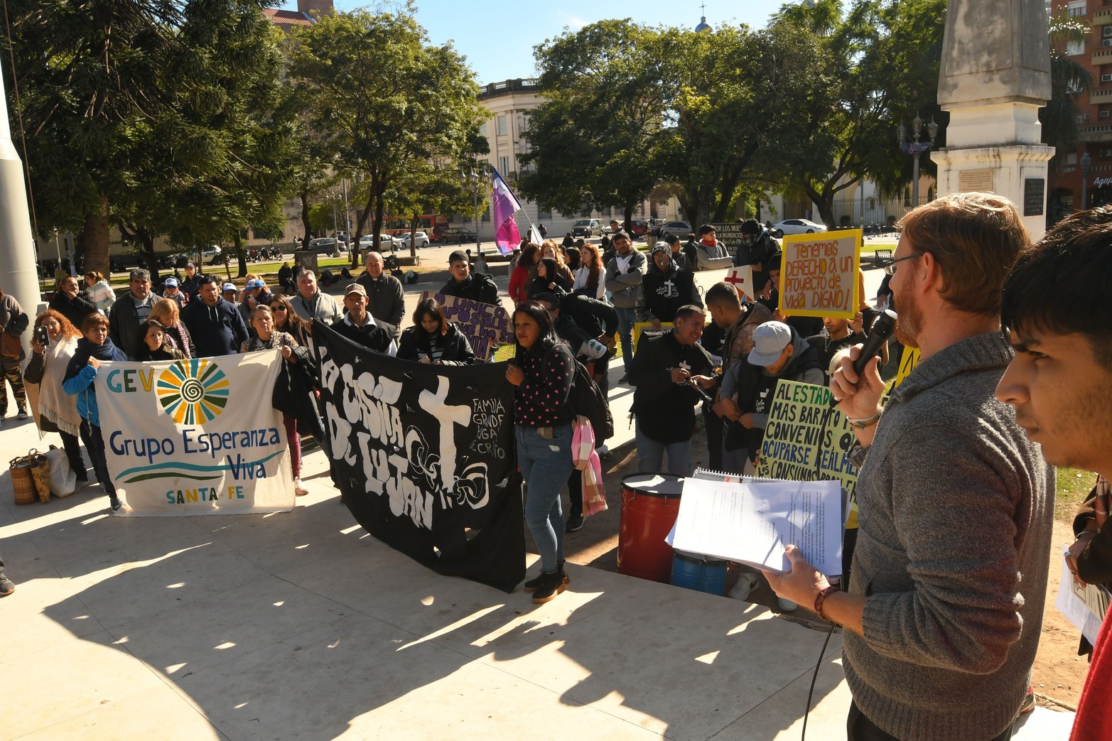 Día mundial de la lucha contra las drogas. El miércoles 26 de junio varias organizaciones civiles locales se concentraron en la Plaza 25 de Mayo para concientizar sobre el consumo indebido.