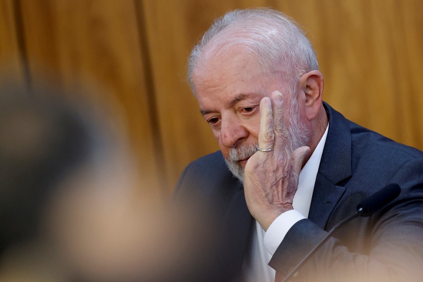 Brazil’s President Luiz Inacio Lula da Silva gestures during a signing ceremony to allocate resources from the Amazon Fund at the Planalto Palace in Brasilia, Brazil June 17, 2024.REUTERS/Adriano Machado