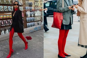 Expresa tu estilo único con medias rojas en cualquier ocasión esta temporada.