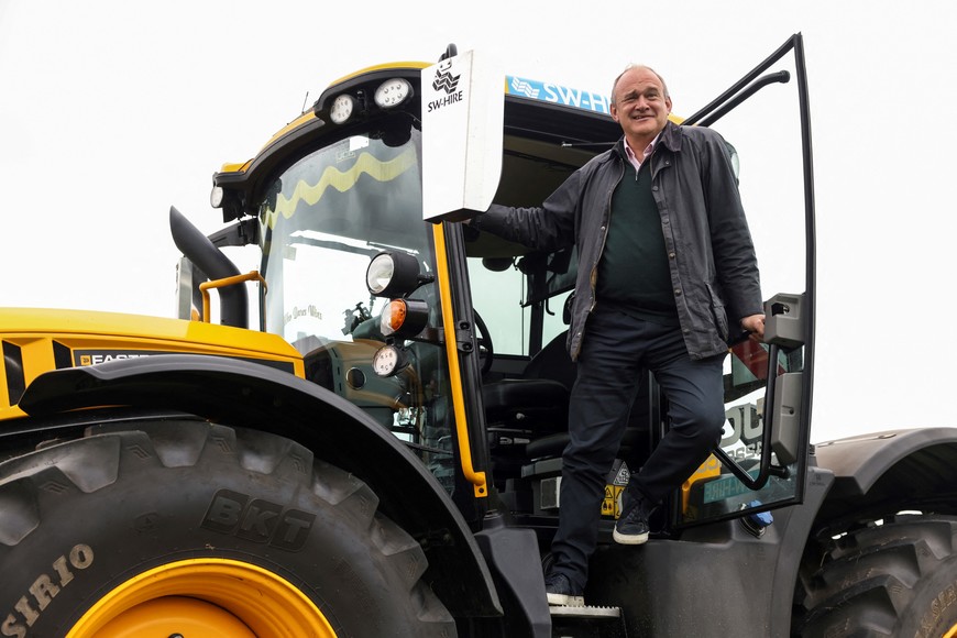British leader of the Liberal Democrats party Ed Davey looks on during a Liberal Democrats general election campaign event in Chippenham, Britain, July 3, 2024. REUTERS/Hollie Adams