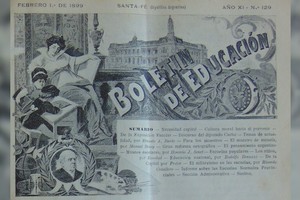 Boletín de Educación de la provincia de Santa Fe. Portada del 1 de febrero de 1899.