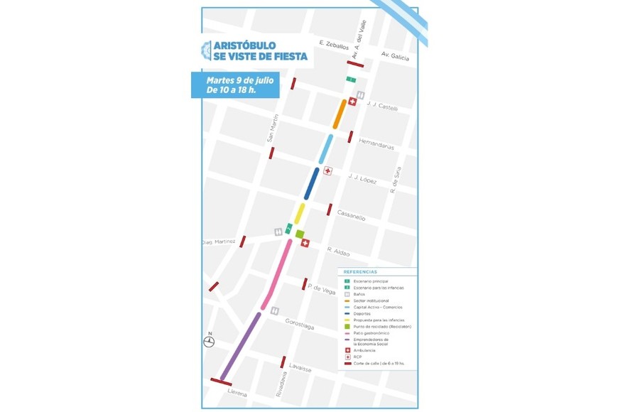 Cronograma de actividades este martes. Crédito: Municipalidad de Santa Fe