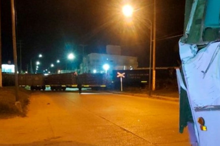 El colectivo que protagonizó el accidente.