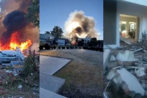 Alguna de las impactantes imágenes de la explosión.