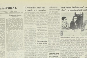 La página de El Litoral del 17 de julio de 1970, con la entrevista a los artistas. Foto: Archivo El Litoral