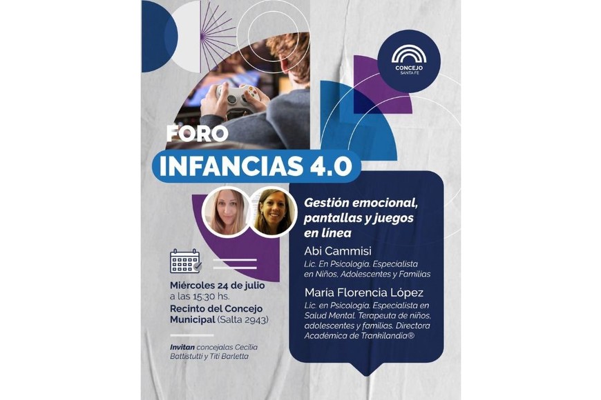 Foro sobre gestión emocional, pantallas y juegos en línea en las infancias.
