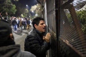 Venezuelans living in Argentina react to President Nicolas Maduro winning a third term in the presidential election, in Buenos Aires, Argentina July 29, 2024. REUTERS/Cristina Sille