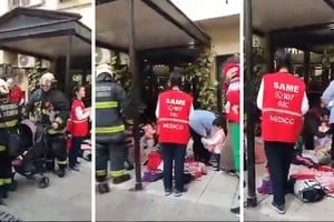 Personal del SAME y Bomberos de la Ciudad trabajan en la institución