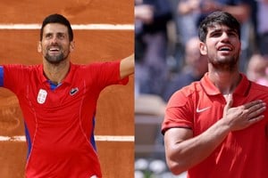 Novak Djokovic vs Carlos Alcaraz, por el oro en París 2024. Crédito: Reuters