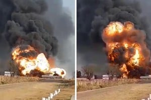 Imágenes dantescas en la localidad santafesina.