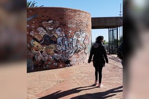 Joana estaba en Rosario, cerca de la Facultad de Medicina. Crédito: Luisa Giménez