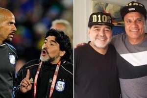 Verón y Enrique compartieron mucho tiempo con Maradona.