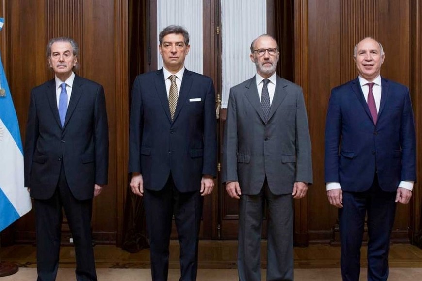 De izquierda a derecha: Juan Carlos Maqueda, Horacio Rosatti, Carlos Rosenkrantz, Ricardo Lorenzetti. Gentileza: CSJN.
