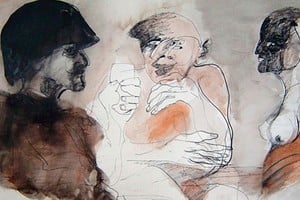 Fragmento de una de las obras de Aymá,  de 1974. Foto: Archivo