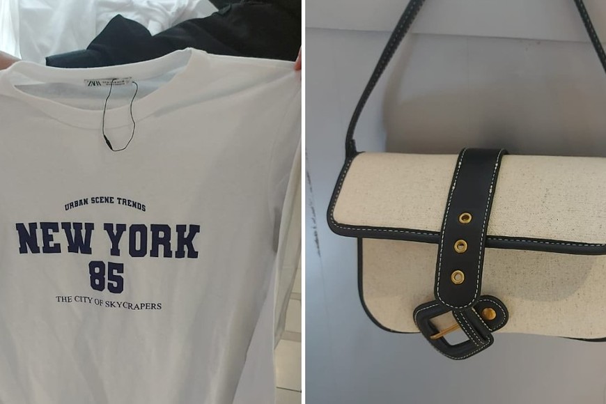 Dos de las tres prendas que intentaron sustraer.