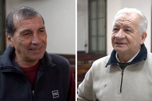 Miguel Benavidez (izq) y Raúl Mansilla (der), protagonistas de la Convención del '94 desde su perspectivas. Foto: Fernando Nicola