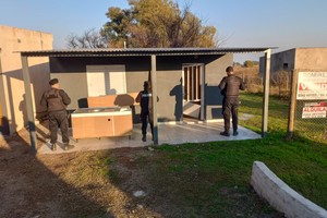 La propiedad de Ramírez que fue violentada en la madrugada. Crédito: Unidad Regional XV de Policía