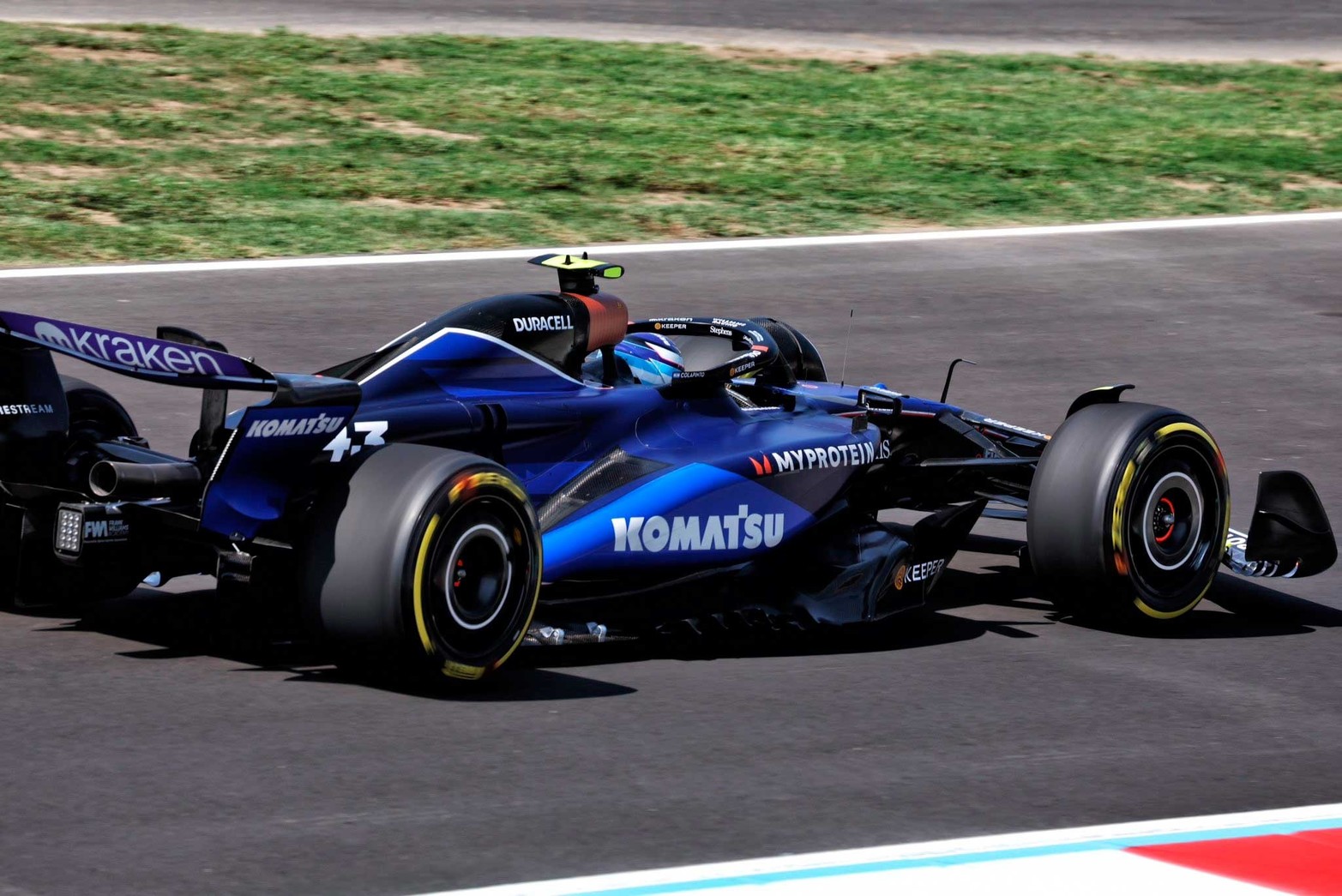 El argentino girando en el GP de Monza. La foto la compartió el equipo Williams Racing
