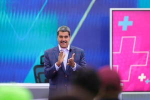 Venezuela's President Nicolas Maduro gestures in his regular Monday TV show "Con Maduro+," in Caracas, Venezuela September 2, 2024.  Marcelo Garcia/Miraflores Palace/Handout via REUTERS ATTENTION EDITORS - THIS IMAGE HAS BEEN SUPPLIED BY A THIRD PARTY