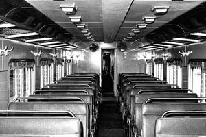 La comodidad de la formación que conectaba Santa Fe con Buenos Aires. Archivo El Litoral