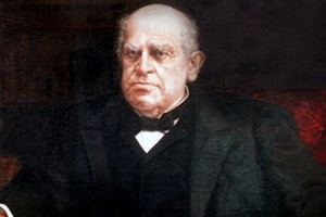 Retrato de Domingo Faustino Sarmiento realizado por su nieta, Eugenia Belín Sarmiento (1860-1952). Esta obra se exhibe en el Museo Histórico Sarmiento de Buenos Aires.