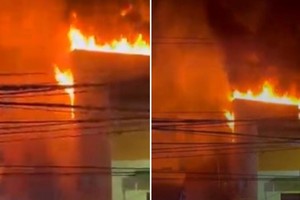 El inmueble sufrió importantes daños en dos de sus habitaciones.