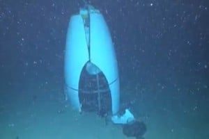 Así luce uno de los restos del sumergible Titán.