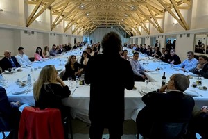 La palabra de Milei ante los invitados y parte del equipo oficialista.