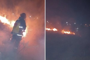 Los bomberos trabajaron utilizando una línea de agua, mochilas y azotadores. Las causas del incendio aún son desconocidas.