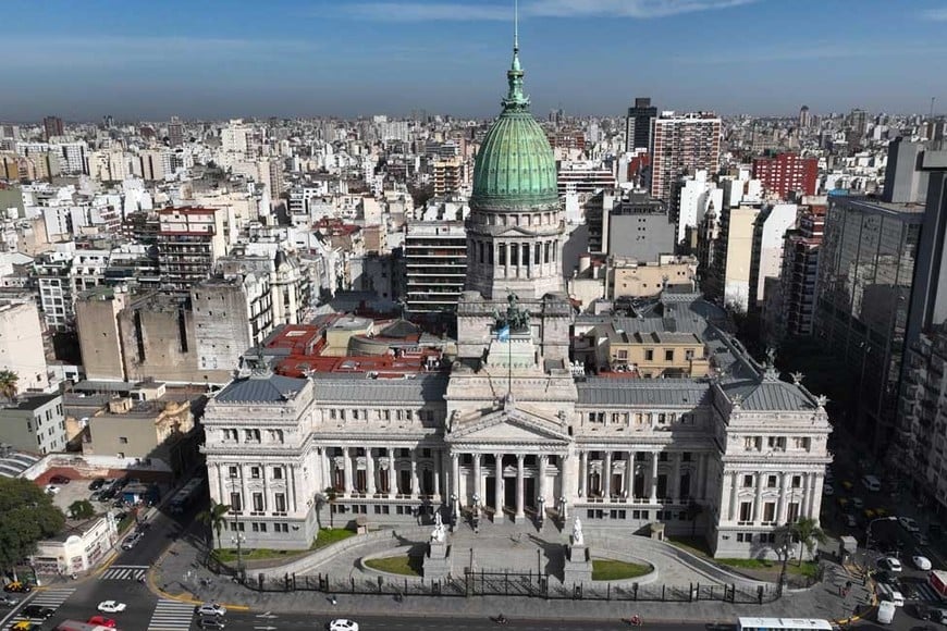 Una toma área del Congreso de la Nación, recinto en el cual se aprobaron las designaciones diplomáticas. Foto: Fernando Nicola