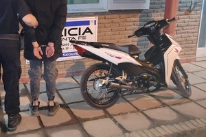 La moto secuestrada.