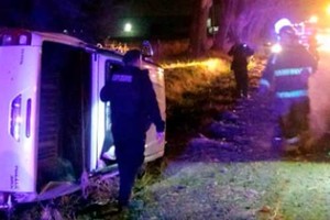 Así terminó la persecución el martes por la noche, en Bella Italia. Los delincuentes se habían tiroteado con la policía 100 kilómetros atrás también.