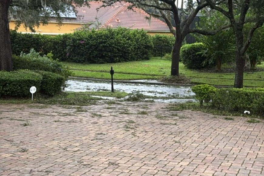 La fuerza del huracán Milton golpeó Orlando con categoría 1.
Foto: Gentileza Anthony Portigliatti