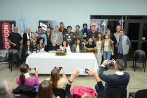 Este jueves se llevó a cabo la conferencia de prensa, con la presentación oficial de los escultores
Foto: Gentileza Rafael Casco