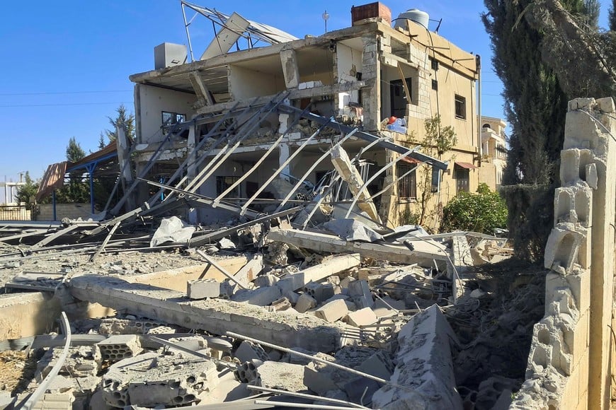 A view shows a site damaged in the aftermath of Israeli strike in the town of al-Alaq west of Baalbek, in Lebanon's Bekaa Valley, October 29, 2024. REUTERS/Maher Abou Taleb