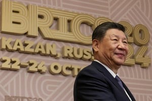 Chinese President Xi Jinping attends a welcoming ceremony before an informal dinner on sidelines of the BRICS 2024 Summit in Kazan, Russia, 22 October 2024. The BRICS summit takes place from 22 to 24 October and is expected to be the largest foreign policy event ever held in Russia.     MAXIM SHIPENKOV/Pool via REUTERS