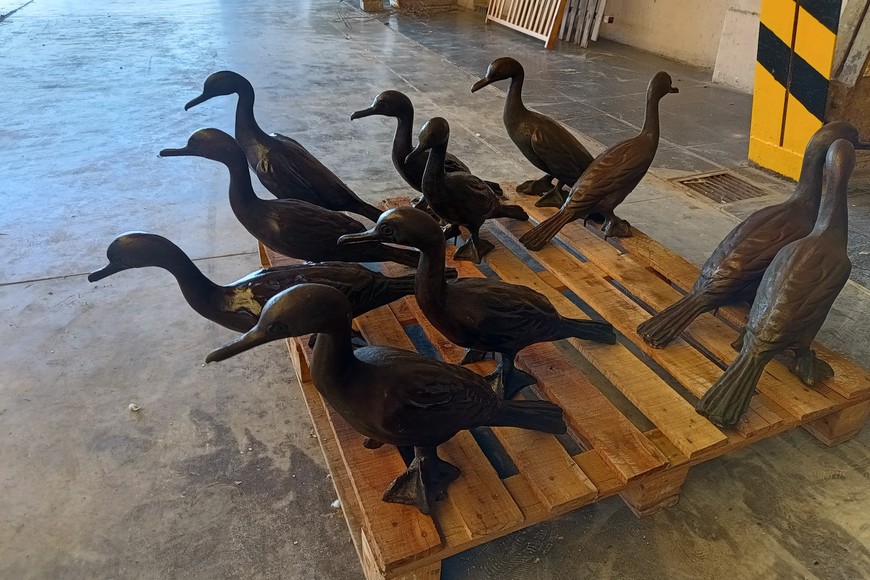 Las réplicas terminadas, luego de salir del taller de la Estación Belgrano. Crédito: Gentileza