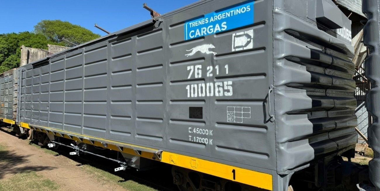 TAC lleva a cabo un proyecto de reconversión de vagones que consiste en transformar vagones cerrados de carga general (CT 19) en vagones graneleros (CT 76). Foto: Trenes Argentinos Cargas.