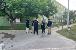 Intervención policial en la zona del hecho.