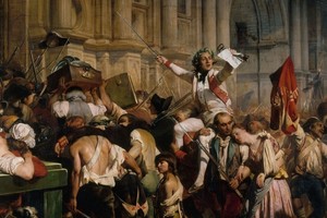 Imagen del cuadro "Los conquistadores de la Bastilla ante el Hotel de Ville en 1789", pintado por Paul Delaroche entre 1830 y 1838. Representativo del conflicto social y político conocido como "Revolución francesa". Ethic 