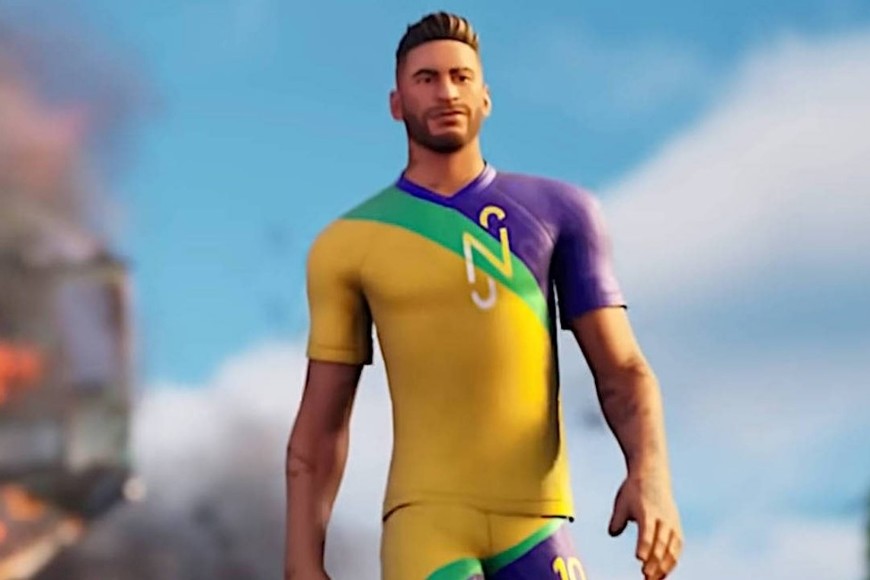 La skin de Neymar Jr. en el Fortnite. Foto: Fortnite