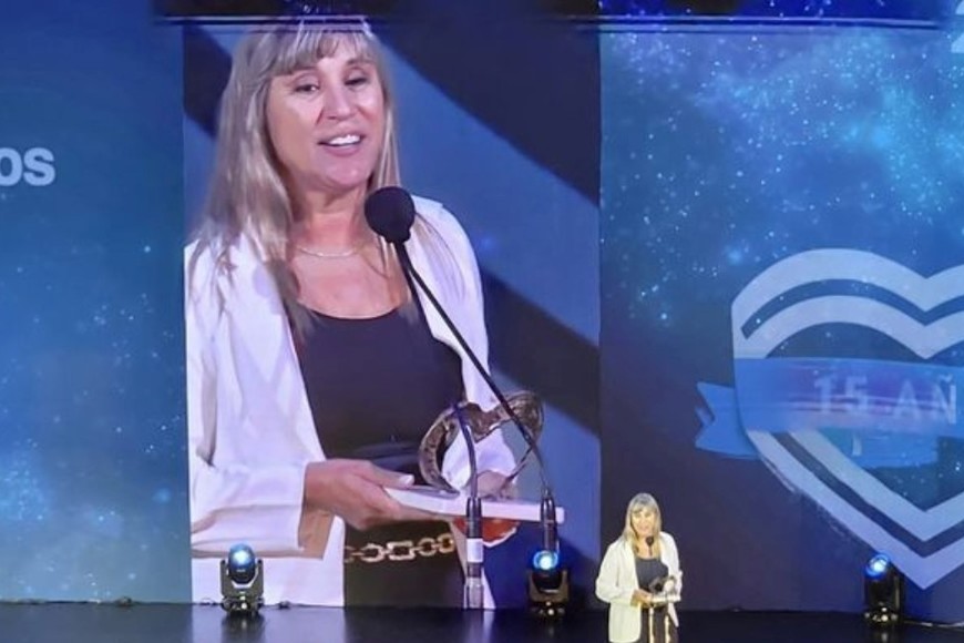 Patricia Bertrán agradeció la distinción. Crédito: Abanderados