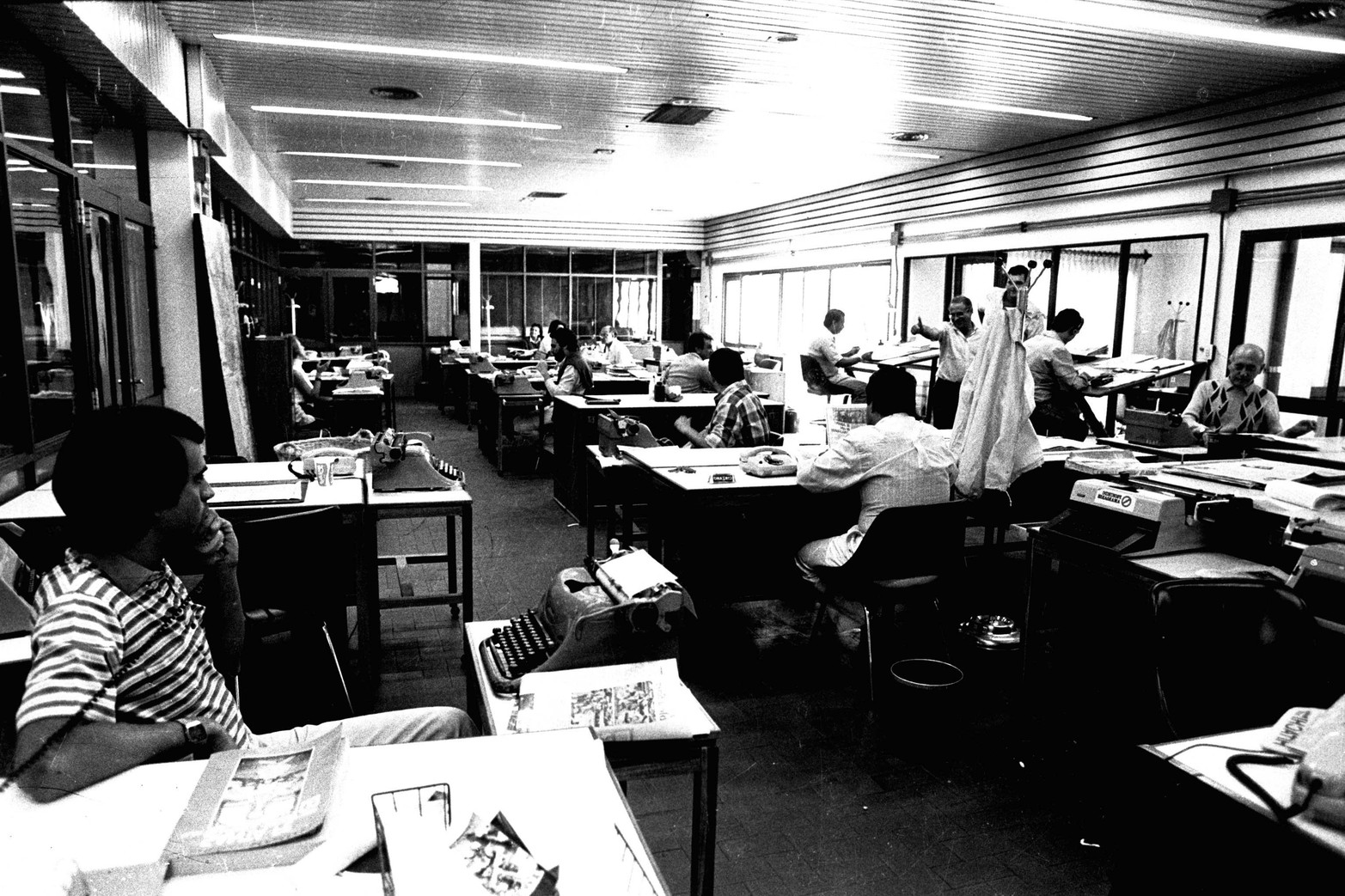 La redacción de calle 25 de Mayo, en una imagen de la década del '80.