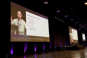 FILE PHOTO: AI scientist Ilya Sutskever speaks at the NeurIPS conference in Vancouver, British Columbia, Canada December 13, 2024. REUTERS/Jeffrey Dastin/File Photo