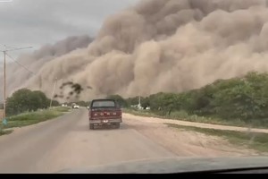 La tormenta de este miércoles en Santiago del Estero.